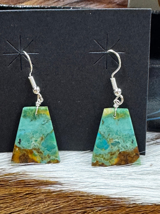 Turquoise Slab Earrings