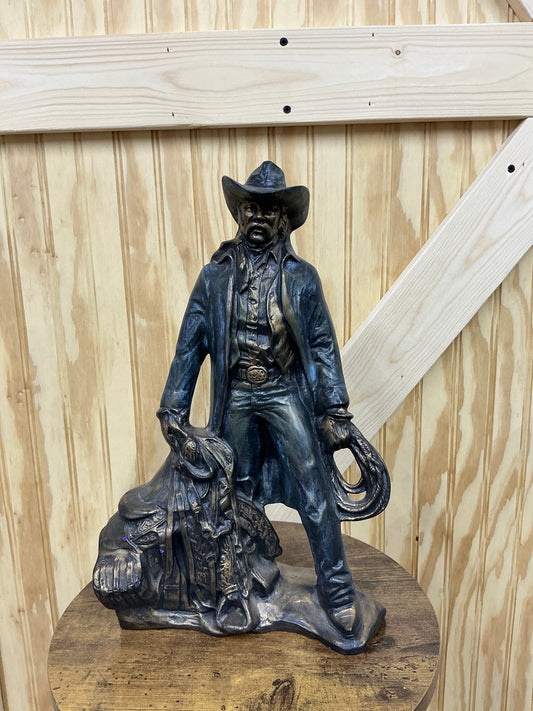 Vintage Cowboy, Bronzed, Ceramic