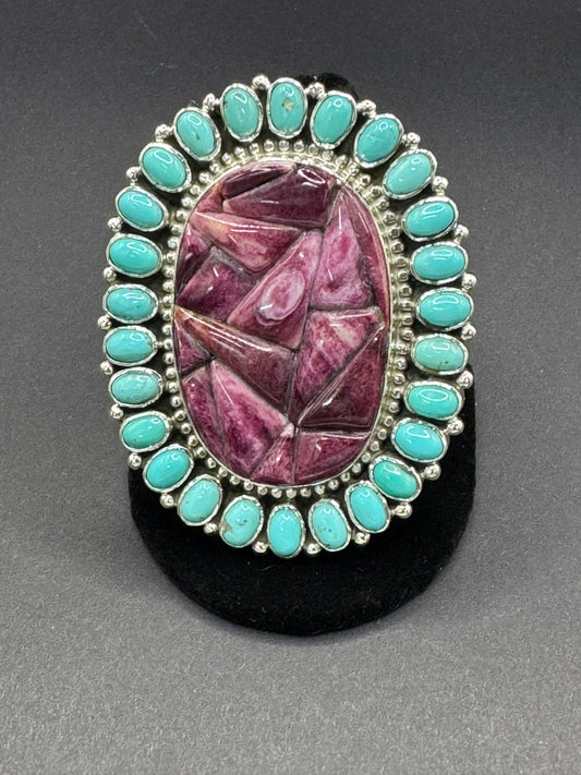 TJR Purple Spiny Turquoise Ring