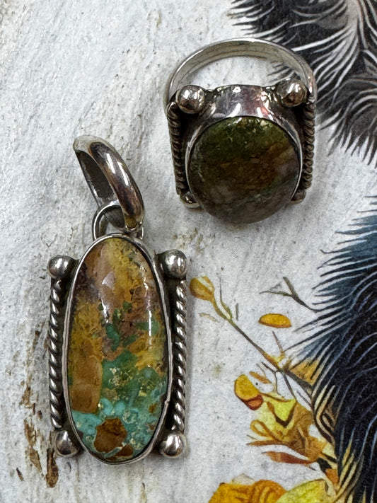 Turquoise Ring and Pendant