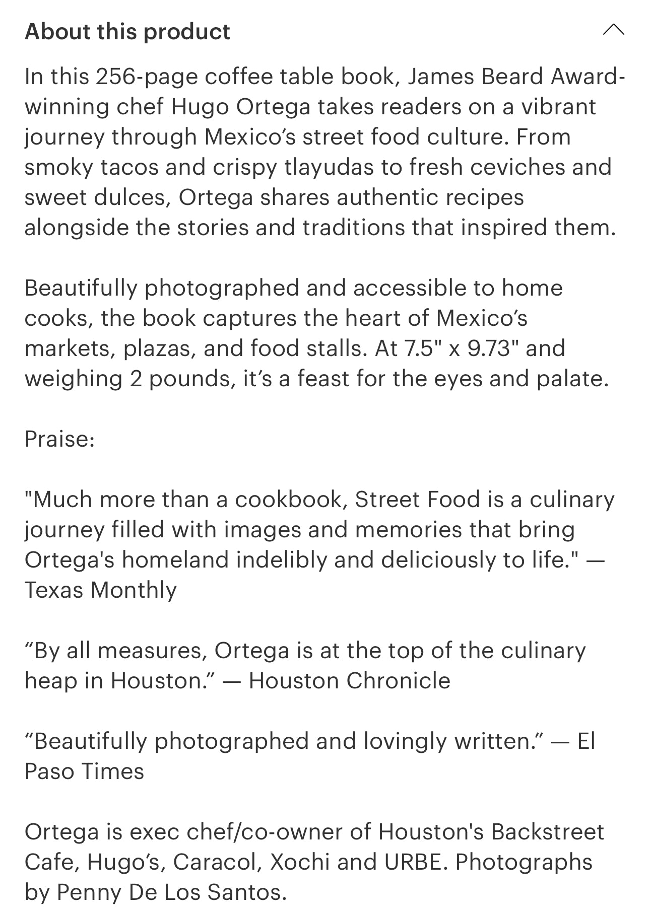 Hugo Ortega’s Street Food of Mexico