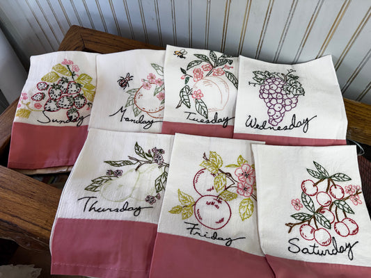 Vintage Days of the Week Towels
