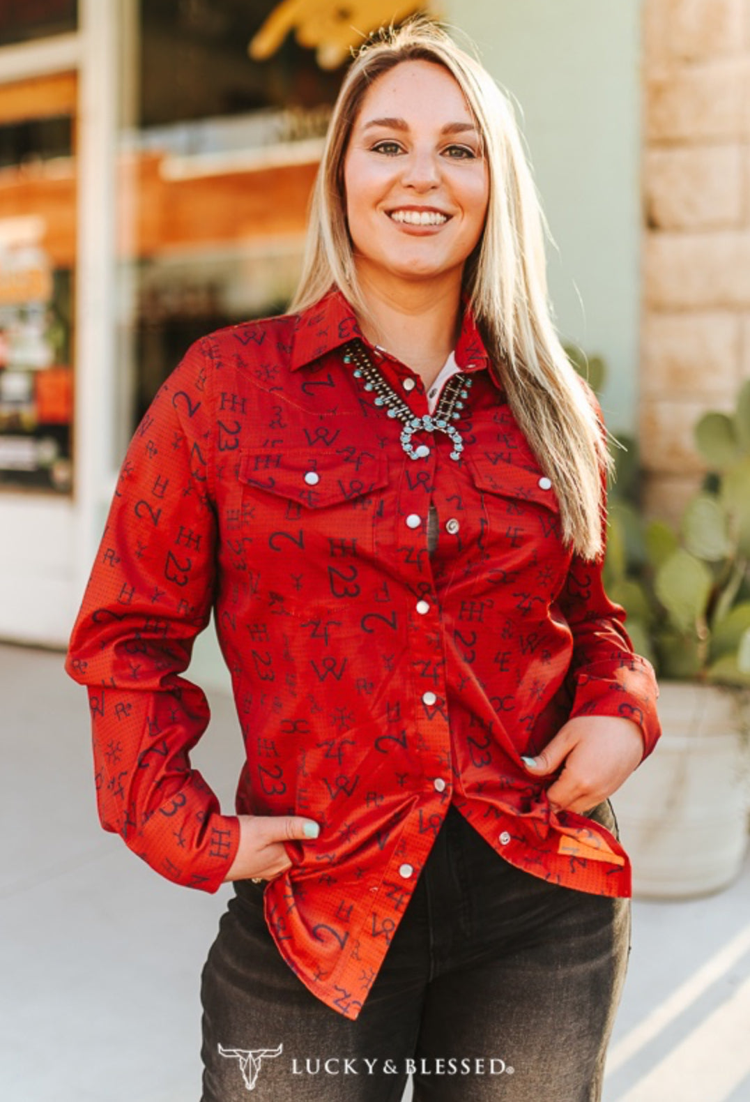 L&B Red Cattle Brand Shirt