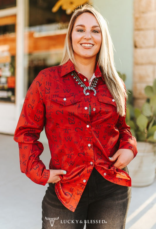 L&B Red Cattle Brand Shirt