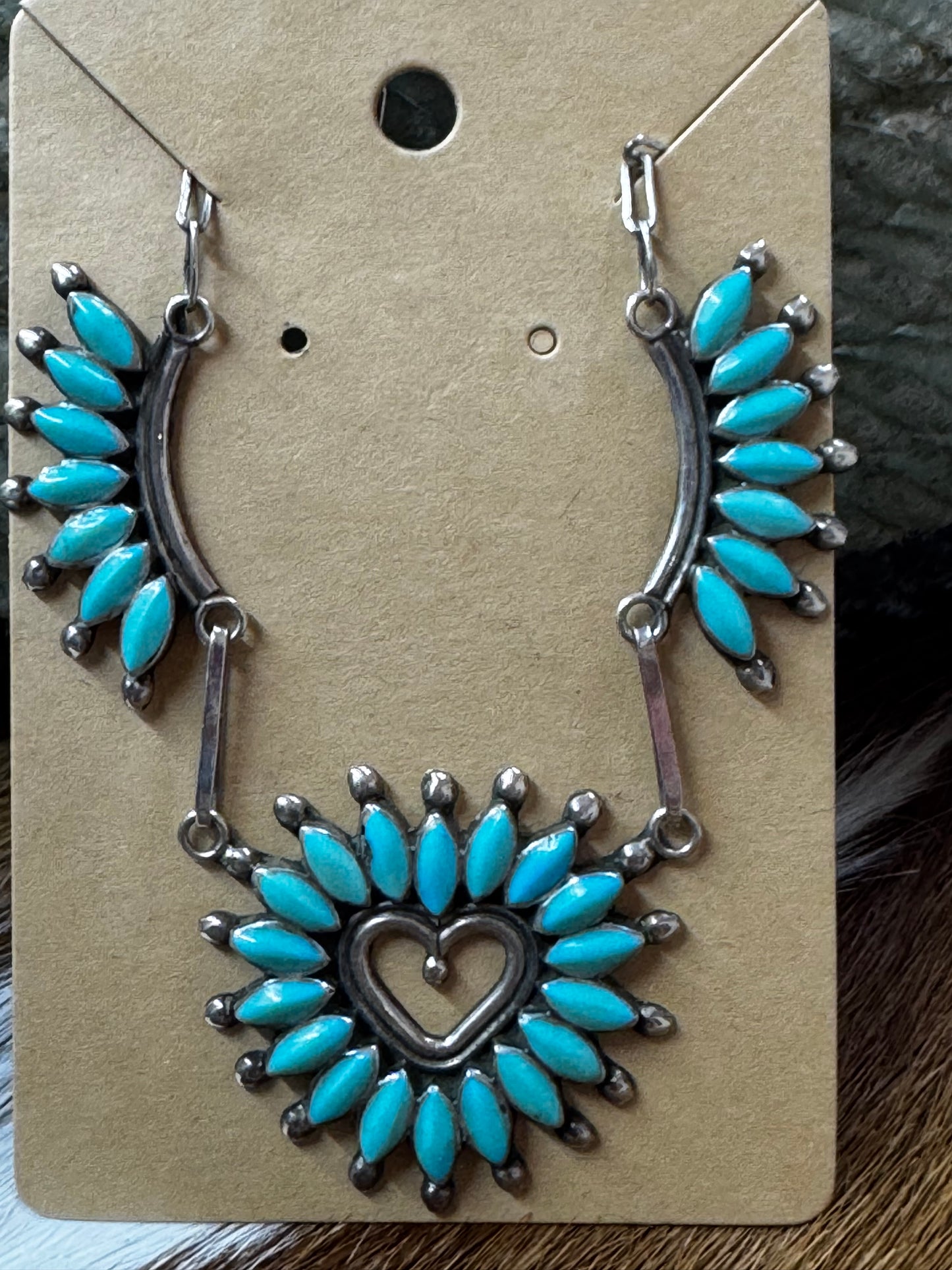 Vintage Turquoise Heart Necklace