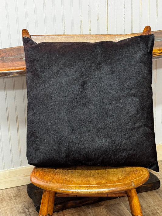 Black Cow Hide Pillow