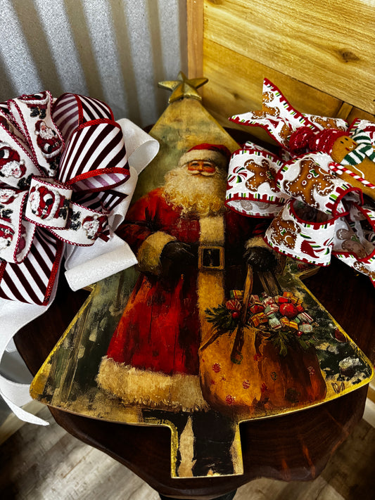 Santa Tree Serving Board