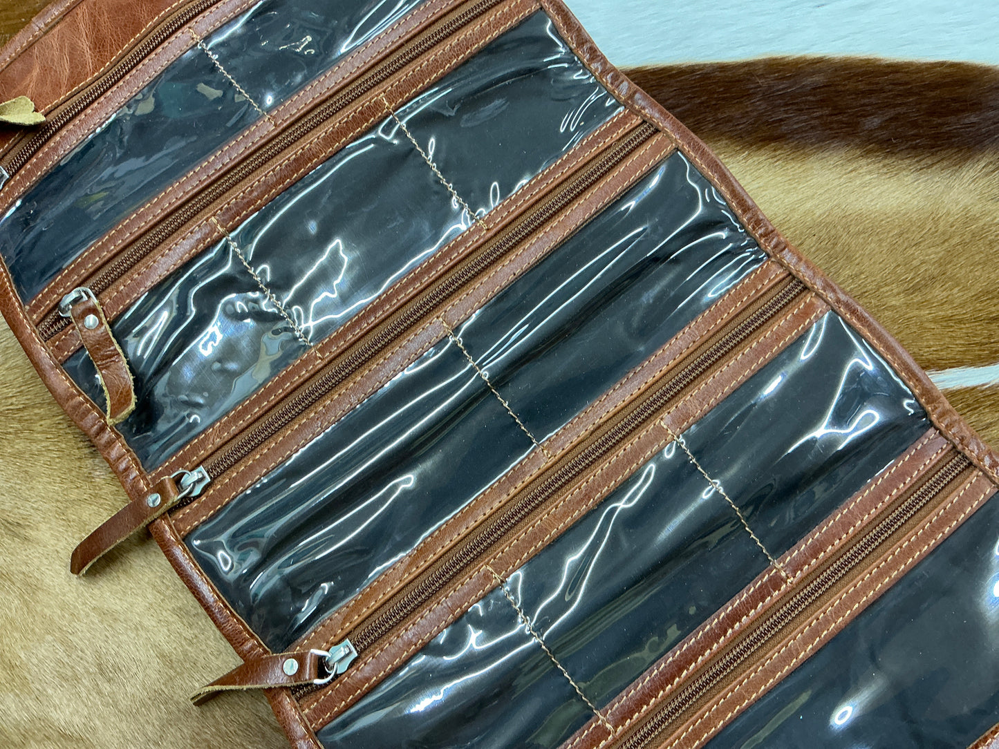 Vintage Cowgirl Hair On Hide Jewelry Travel Case