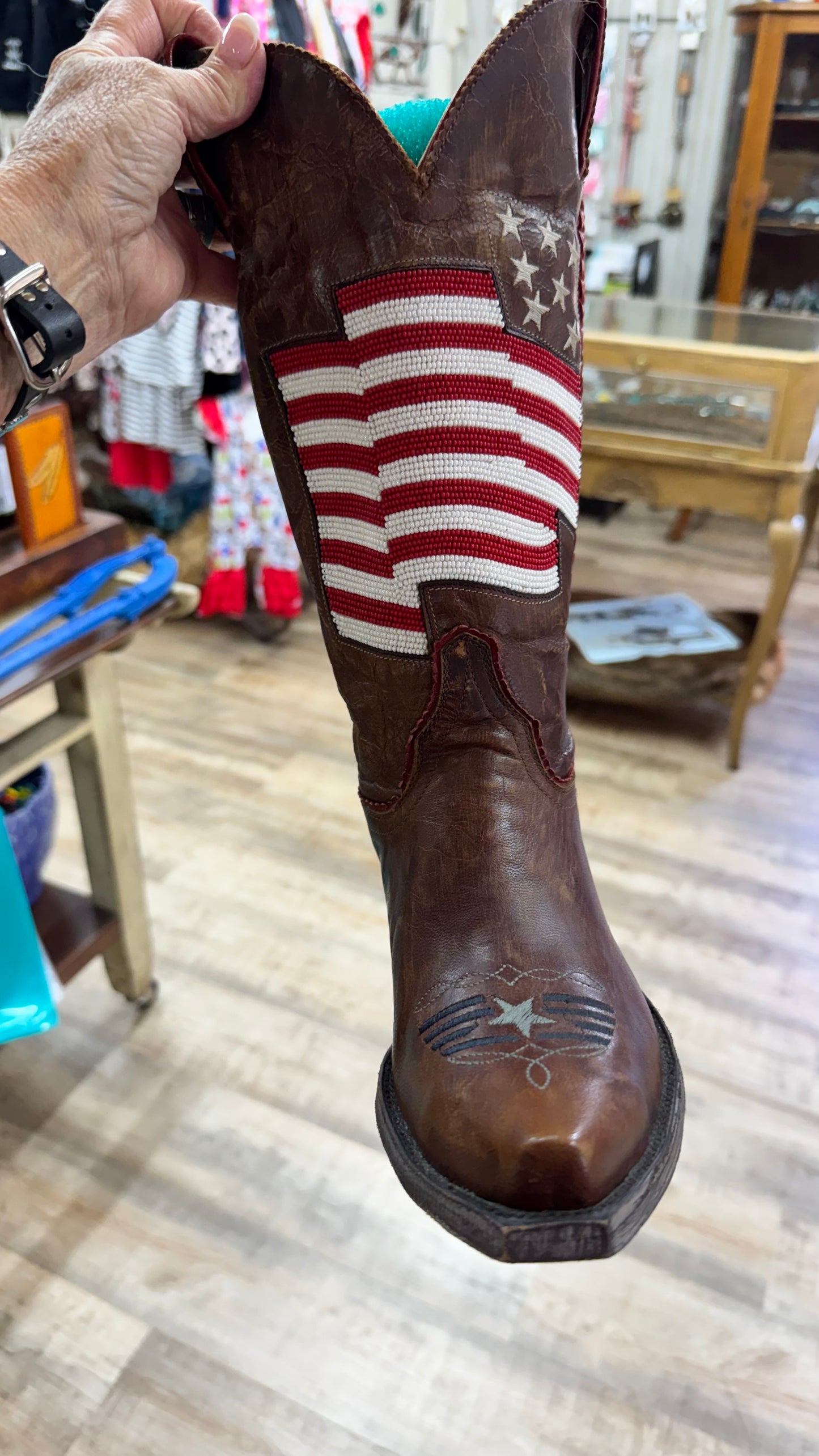 Old Gringo Patriotic Beaded Boots