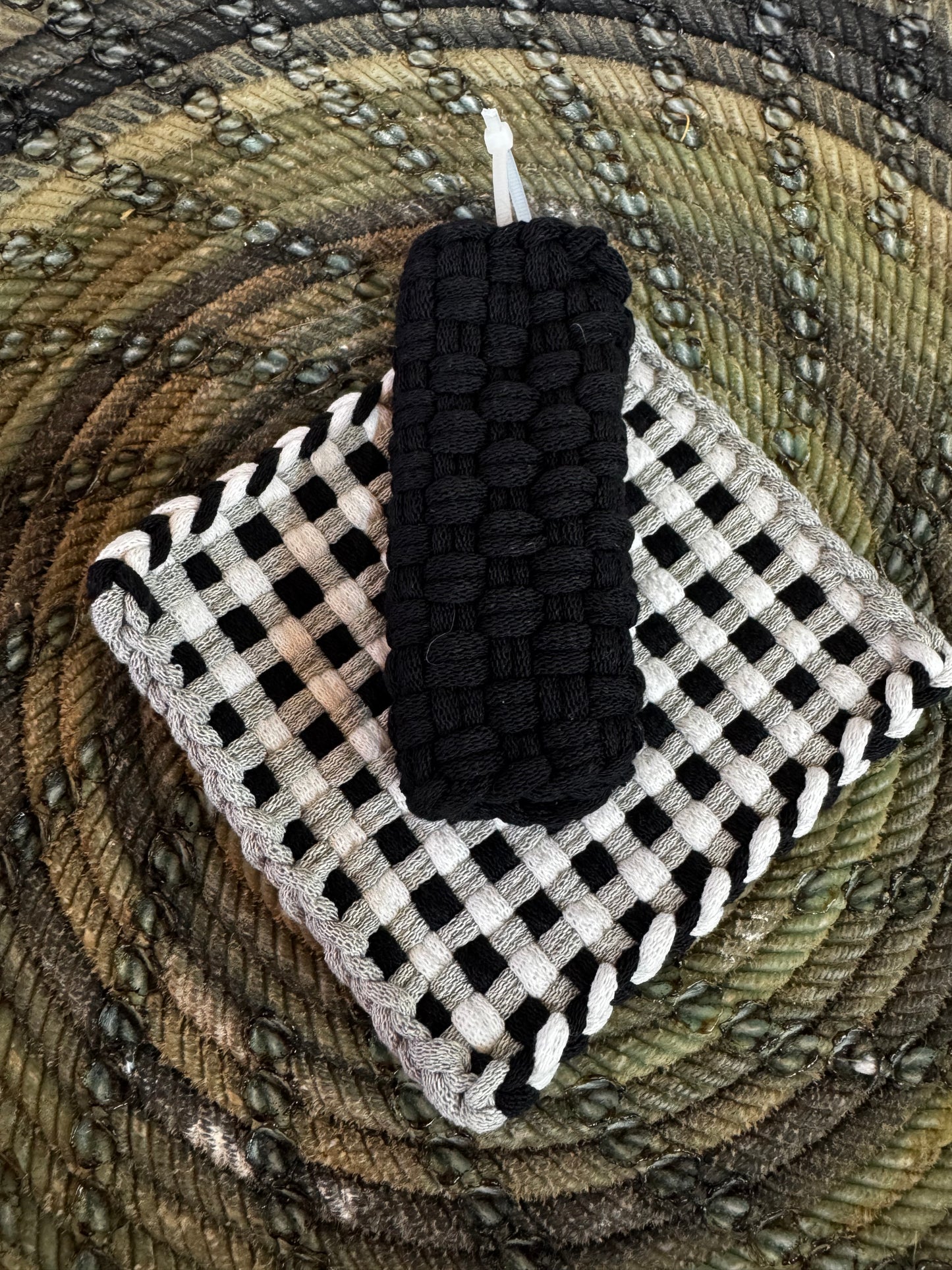 Pot Holder-Trivet with Skillet Handler (Different Color Options)