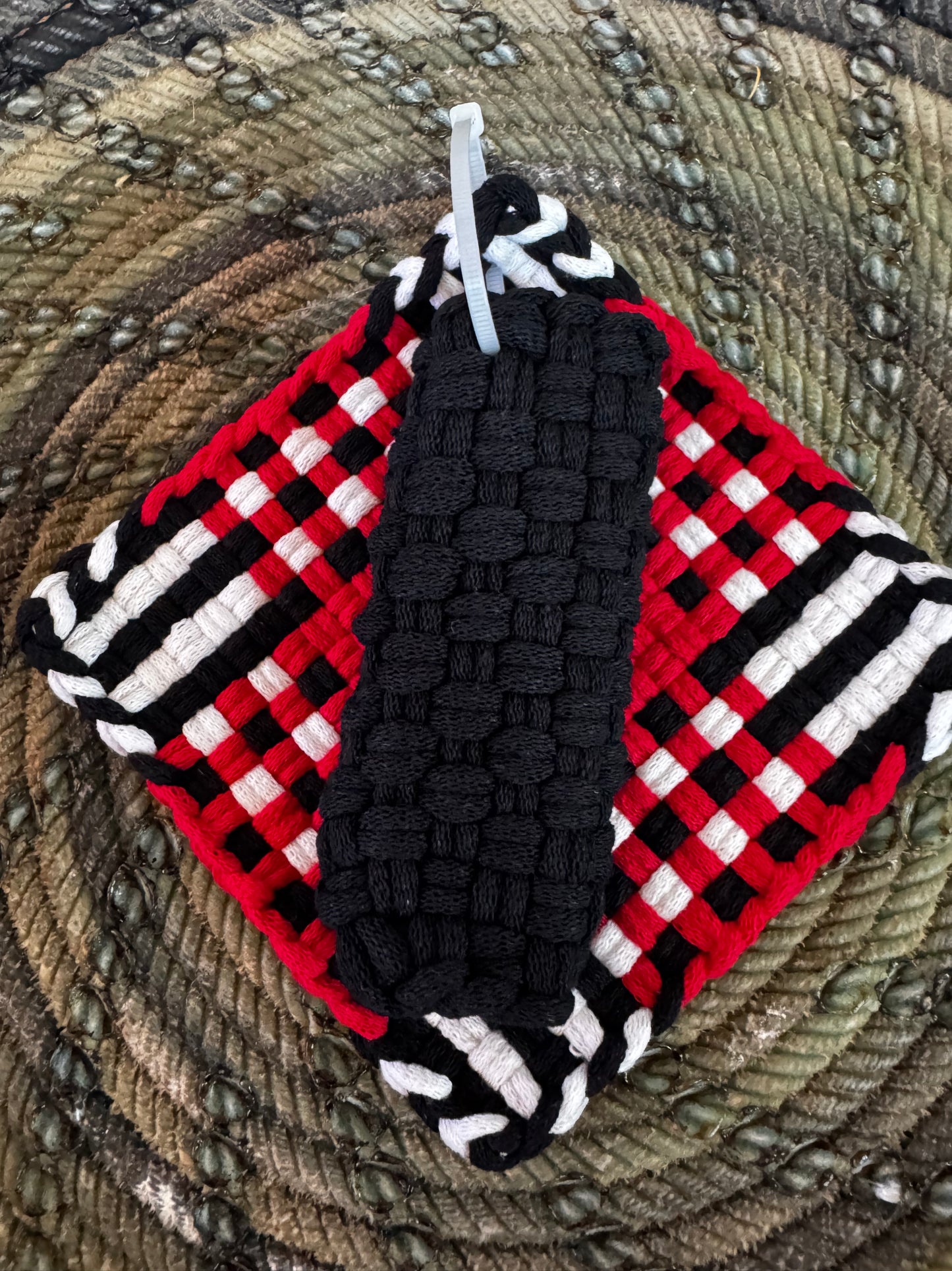 Pot Holder-Trivet with Skillet Handler (Different Color Options)