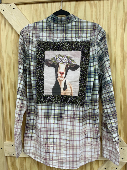 Goat Gal, Stinkin’ Cute Shirt Distressed & Redesigned