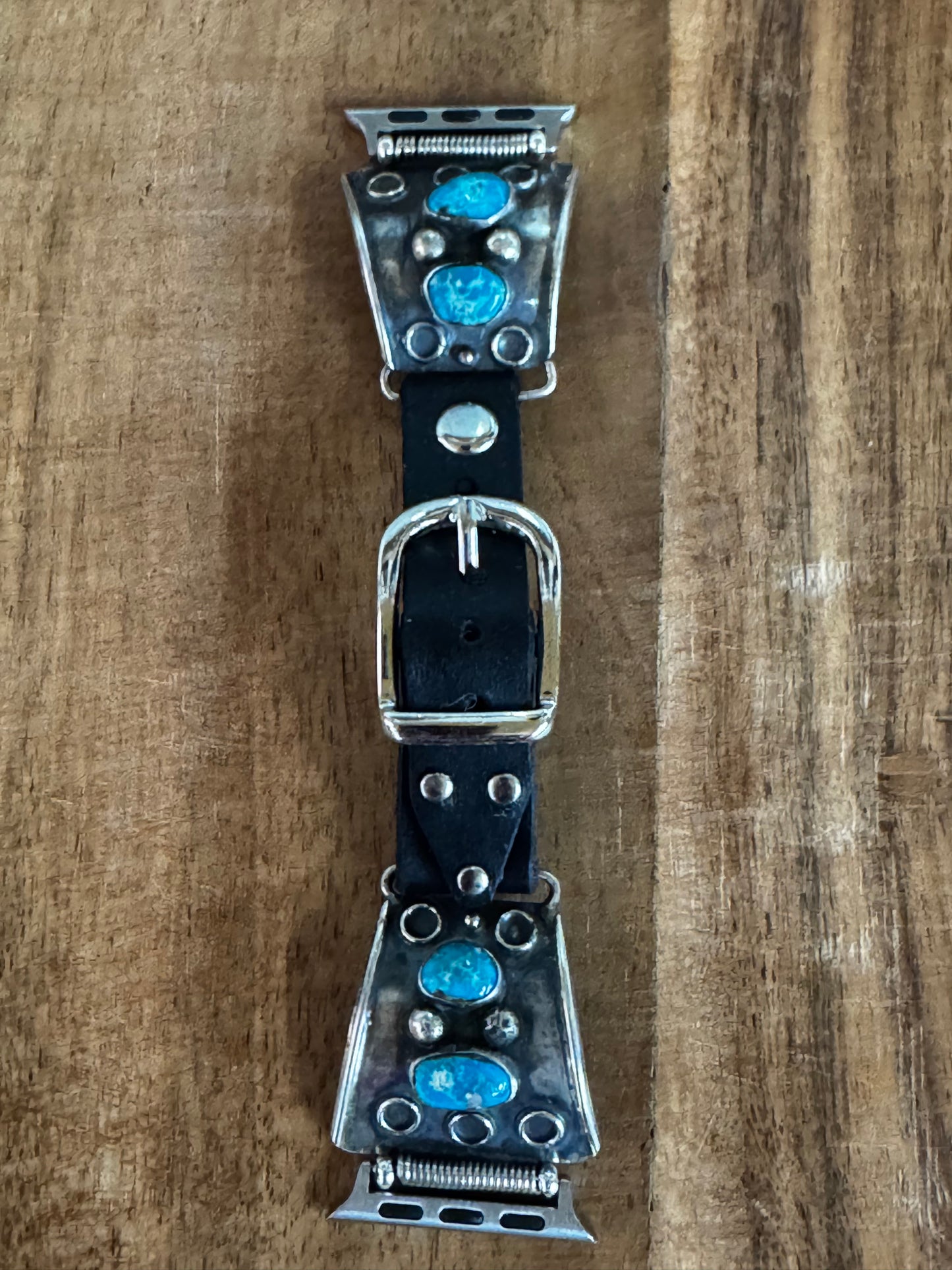Vintage Silver and Turquoise Apple Watch Band