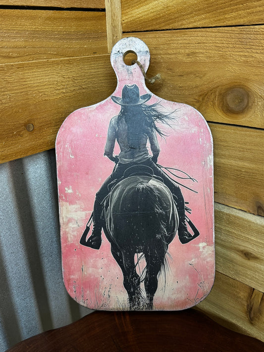 Cowgirl Serving Board