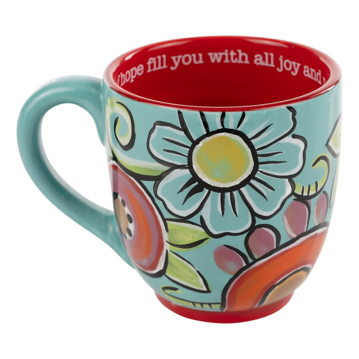 Glory Haus Hope Joy Peace Floral Mug