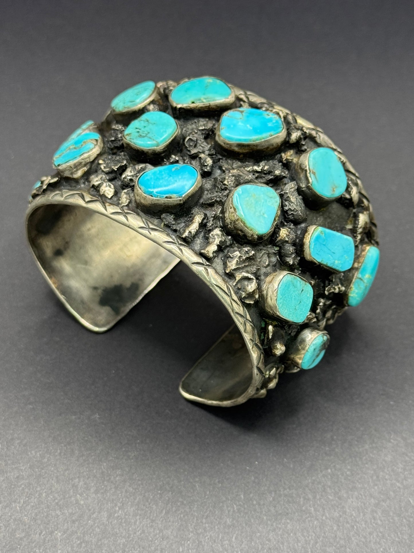 Old Pawn Sterling Nugget Statement Cuff