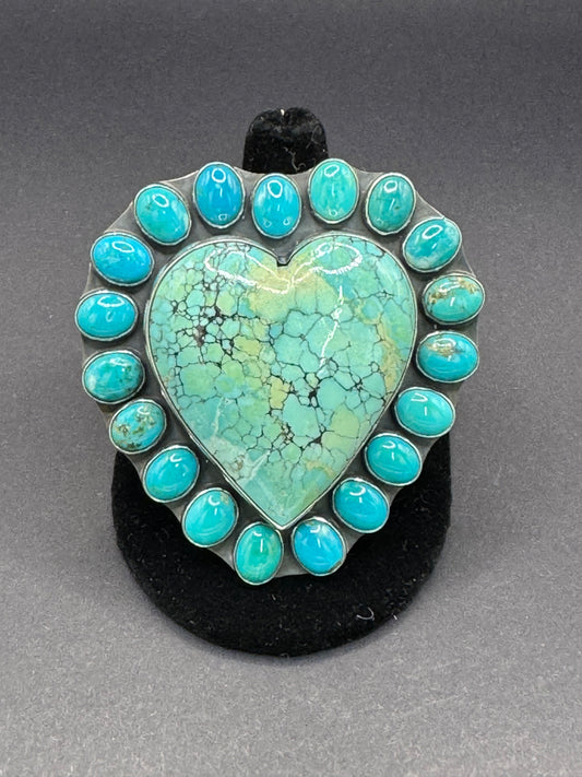 Federico Turquoise Heart Buckle
