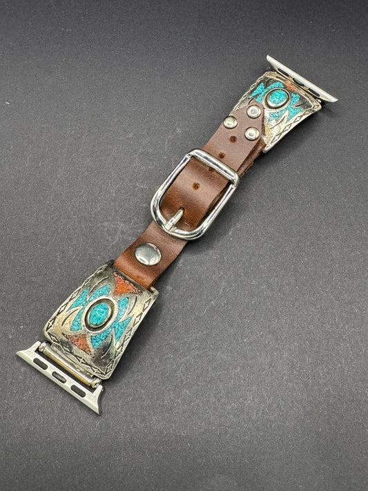 Vintage Turquoise Inlay Apple Watch Band