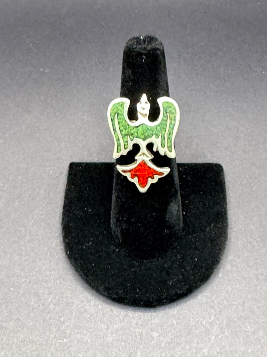 Vintage Thunderbird Turquoise Inlay Ring