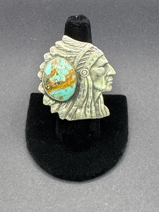 Chief Ring with Turquoise