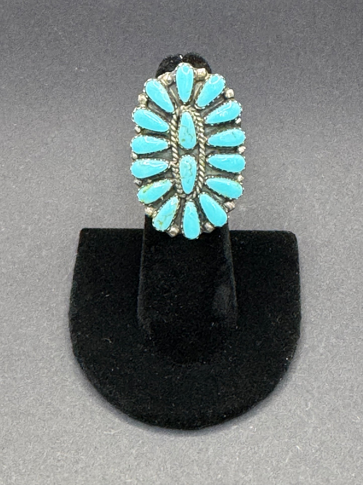 Multi Stone Turquoise & Silver Ring