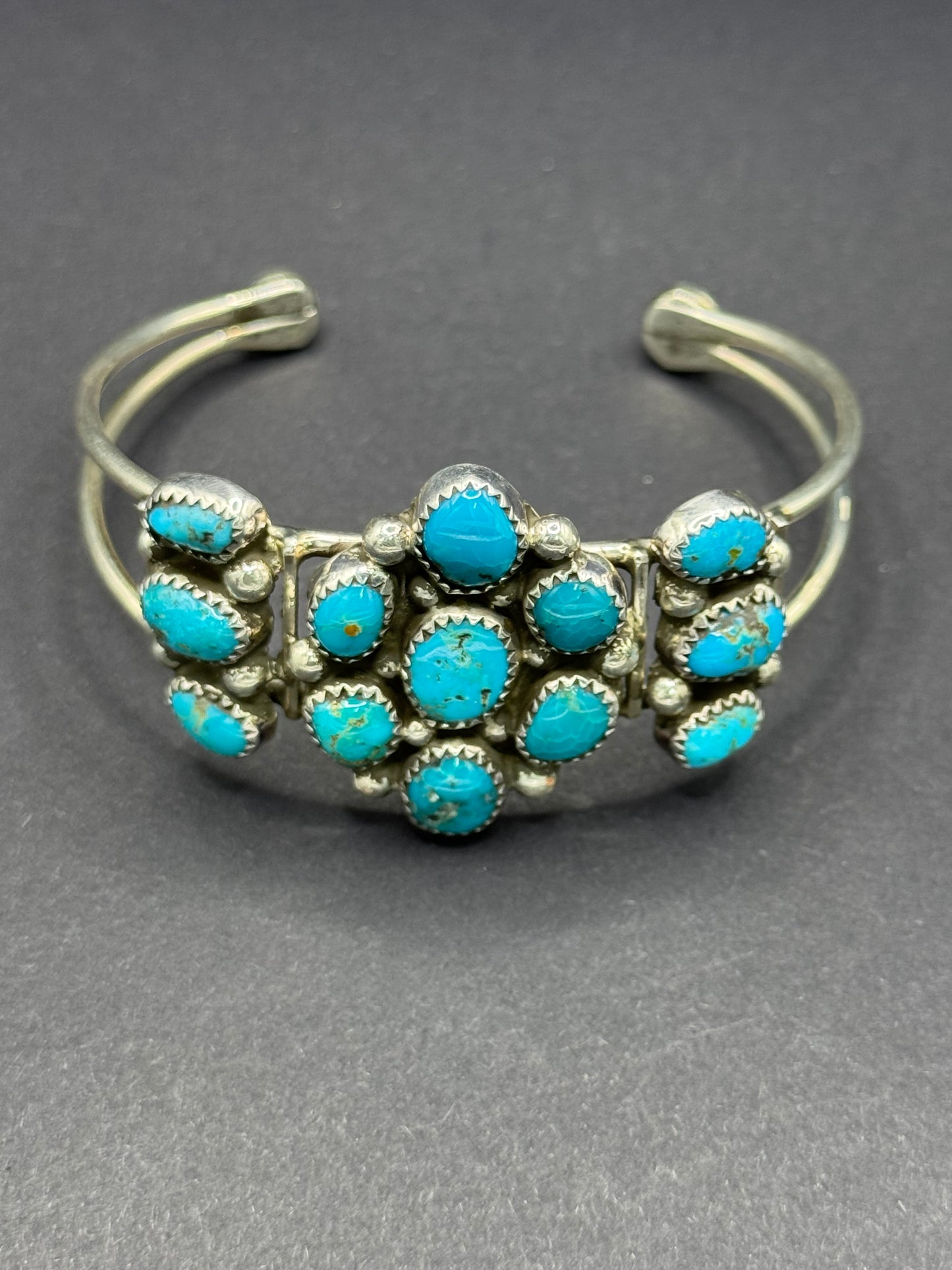 Turquoise & Silver Cuff