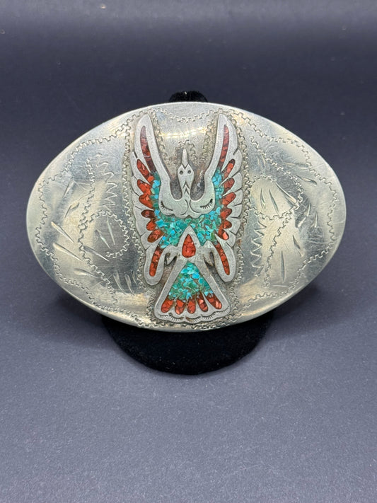 Vintage Firebird Inlay Belt Buckle