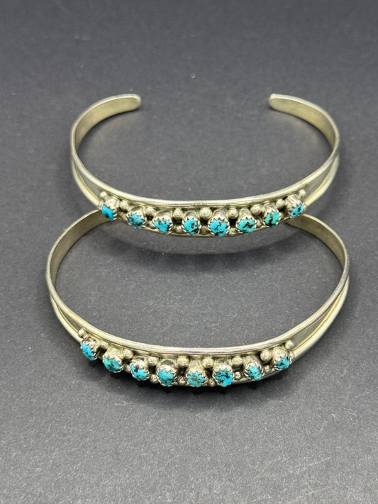 Turquoise and Silver Cuff