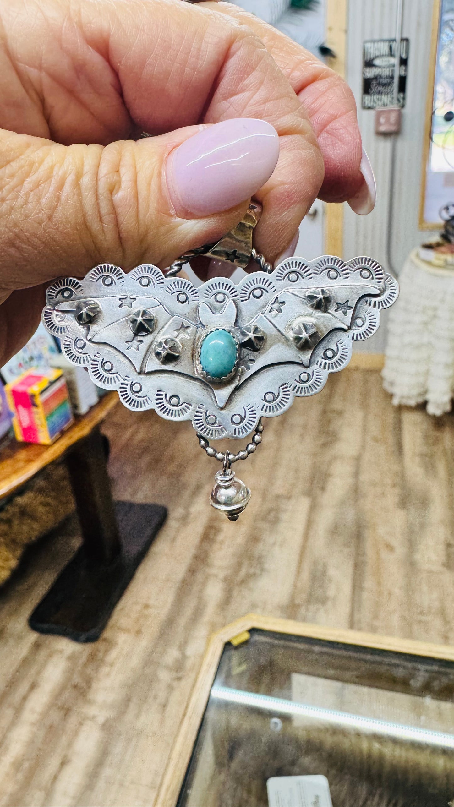 Sterling Bat Pendant