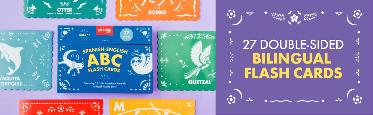Spanish-English ABC Flash Cards: 27 Bilingual Alphabet Cards