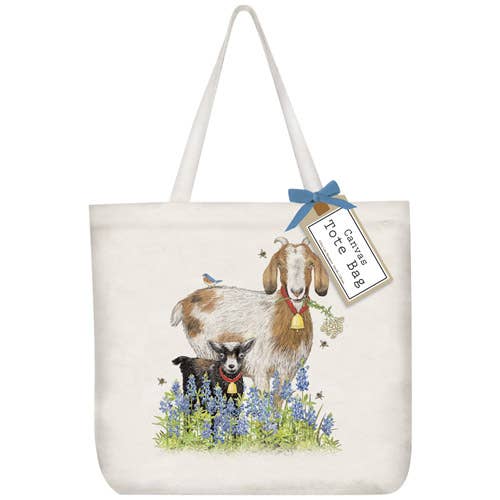 Bluebonnet Goats Tote Bag