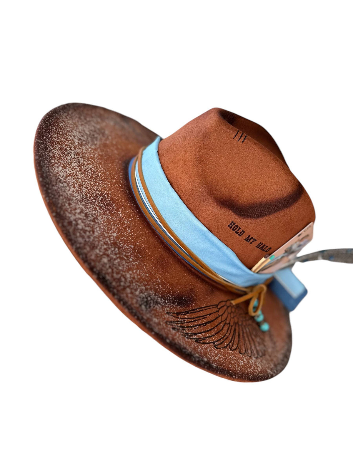Hold My Halo Ombre Glitter Rancher Custom Hat