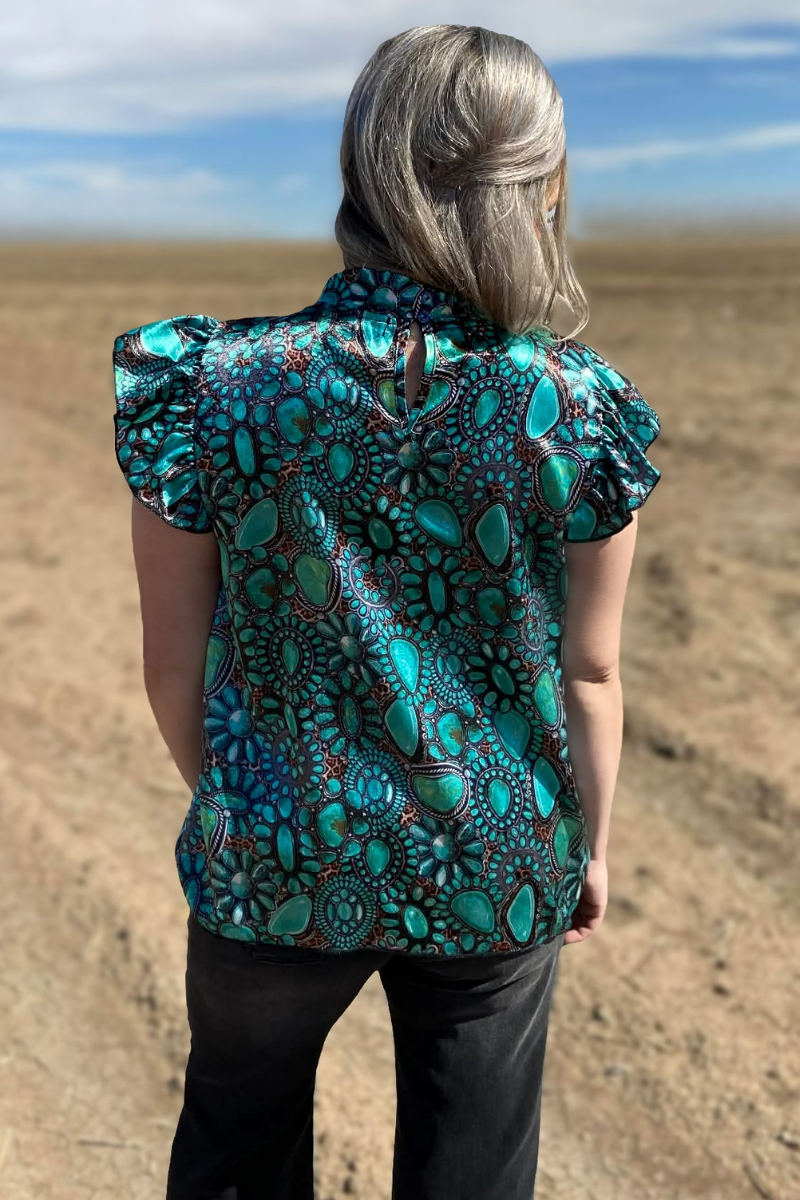 Turquoise Wild Charm Top