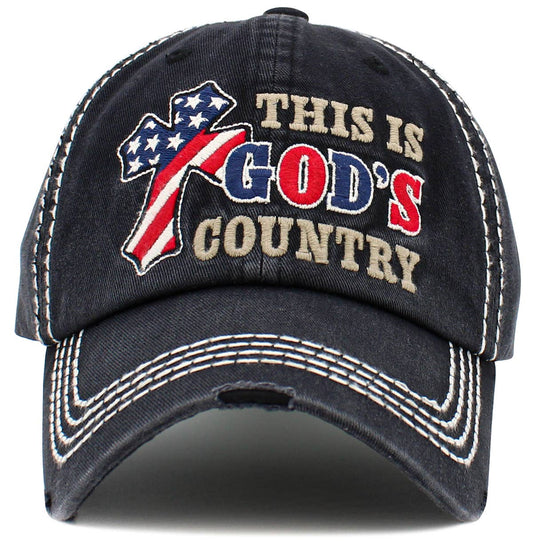 This Is God's Country Washed Vintage Ballcap