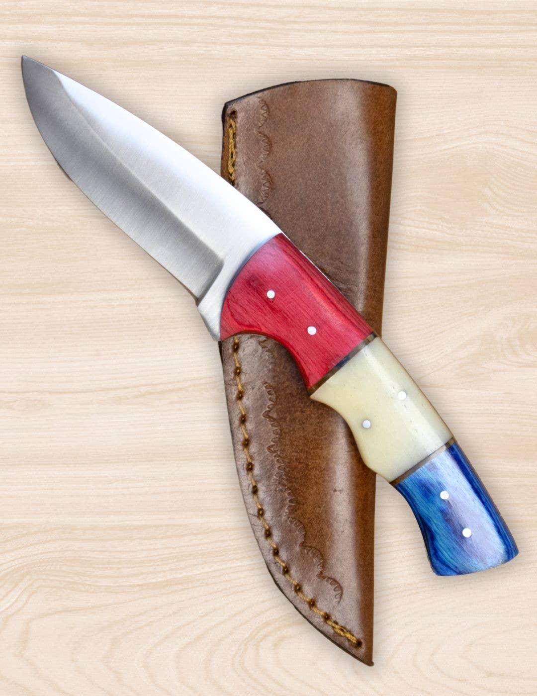 Red, White & Blue Skinner Knife