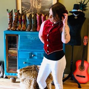 Double D Ranch Vintage Red Vest