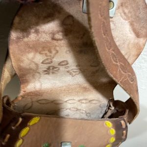 Small hand tooled-painted vintage bag