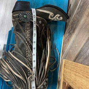 Double D Ranch Fringed Embellished Boots